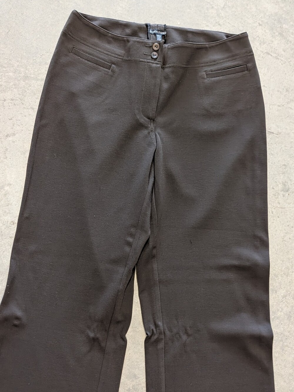 nwt EILEEN FISHER milano viscose knit straight trousers M - Picture 2 of 7